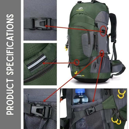 60L Wasserdichter Abenteuer-Rucksack