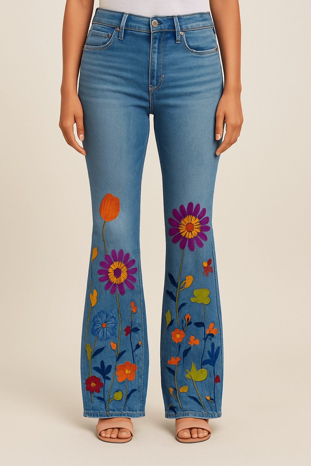Women's Floral Jeans | Tight