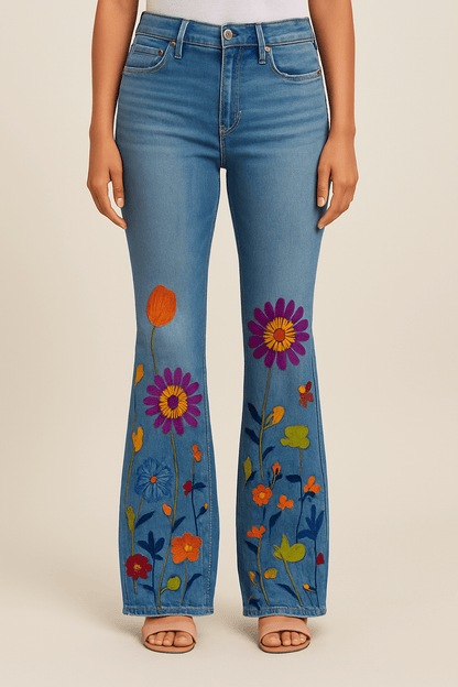 Women's Floral Jeans | Tight