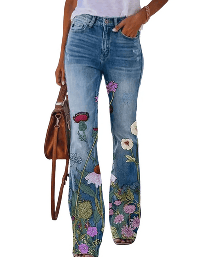 Women's Floral Jeans | Tight