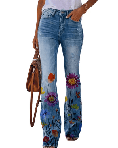 Women's Floral Jeans | Tight