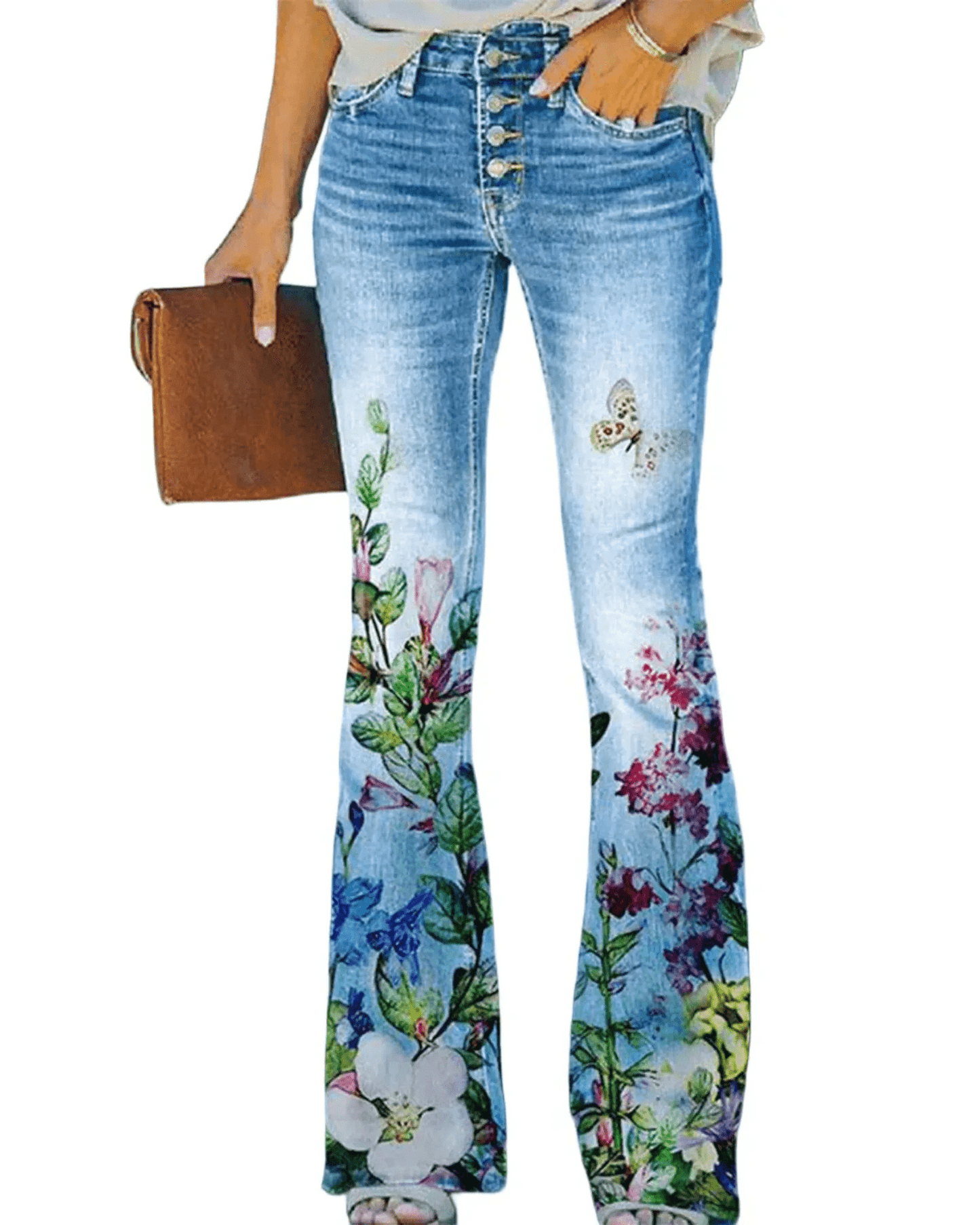 Women's Floral Jeans | Tight