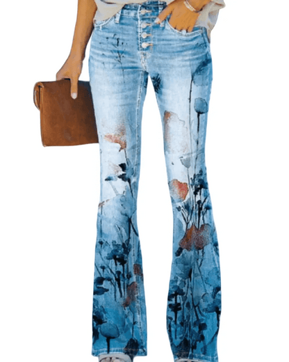 Women's Floral Jeans | Tight