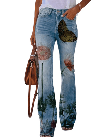 Women's Floral Jeans | Tight