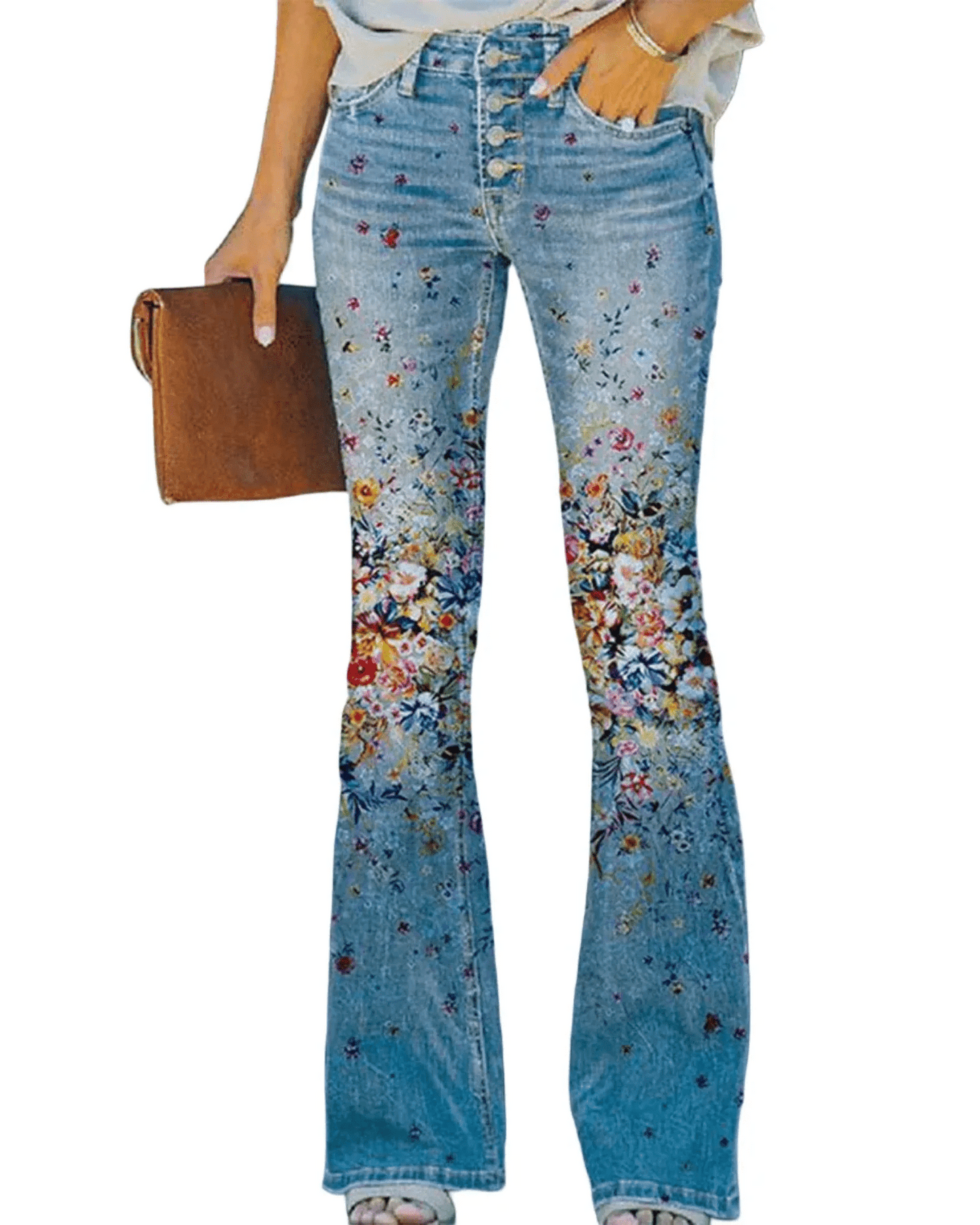 Women's Floral Jeans | Tight