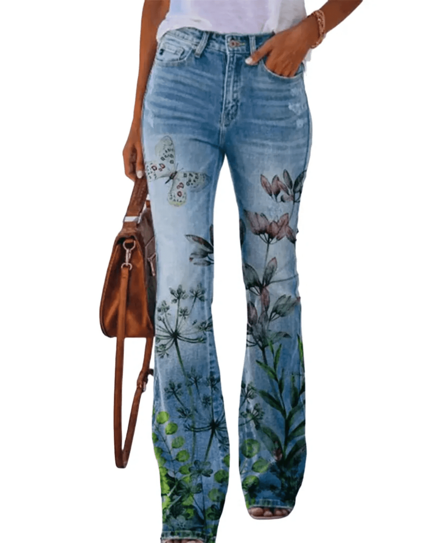 Women's Floral Jeans | Tight