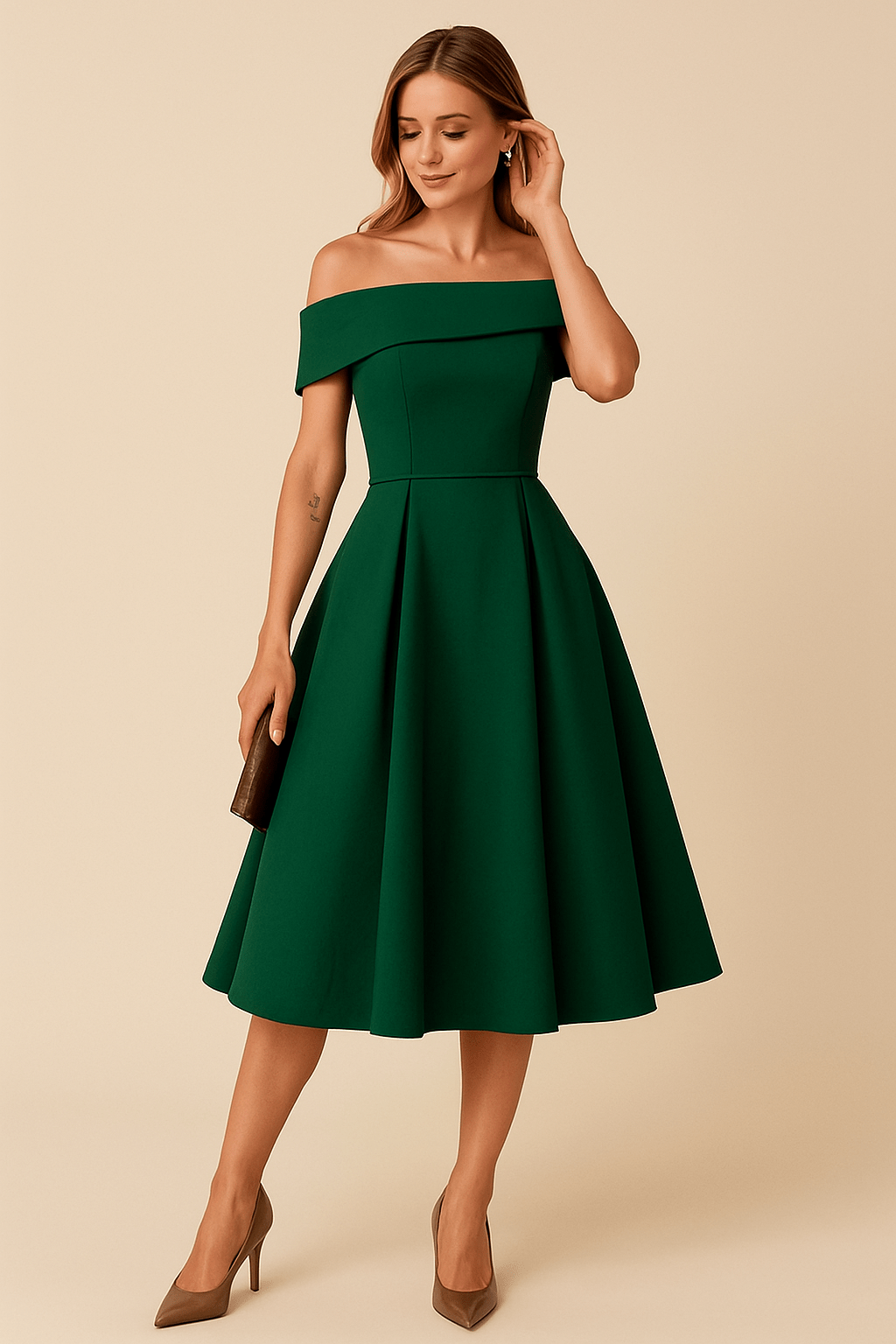 Party Off-Shoulder Dress | A-Line