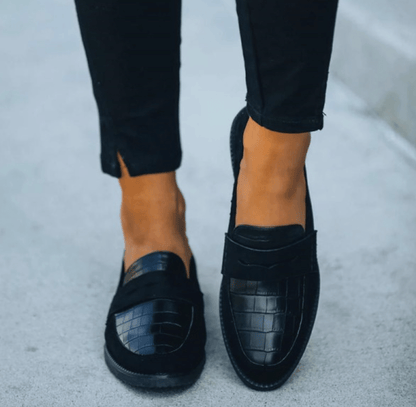 Damen Leder Slipper | Flach