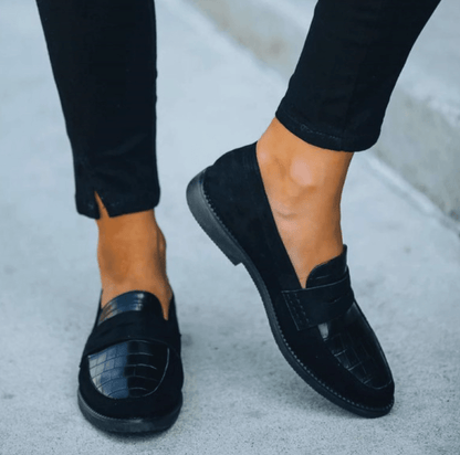 Damen Leder Slipper | Flach