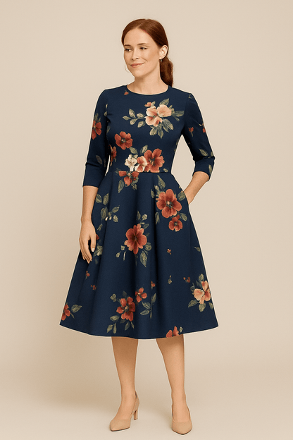 Party A-Line Dress | Floral Print