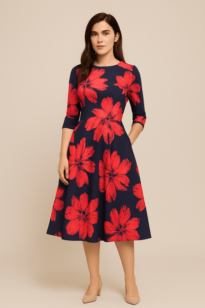 Party A-Line Dress | Floral Print