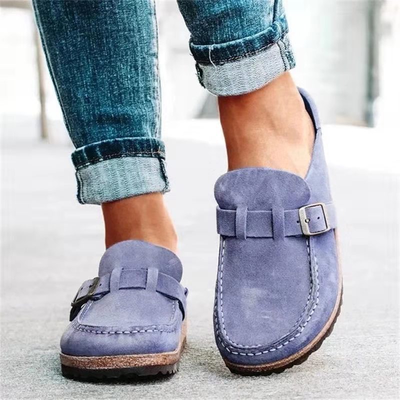Women's Mule Slippers | Buckle Strap