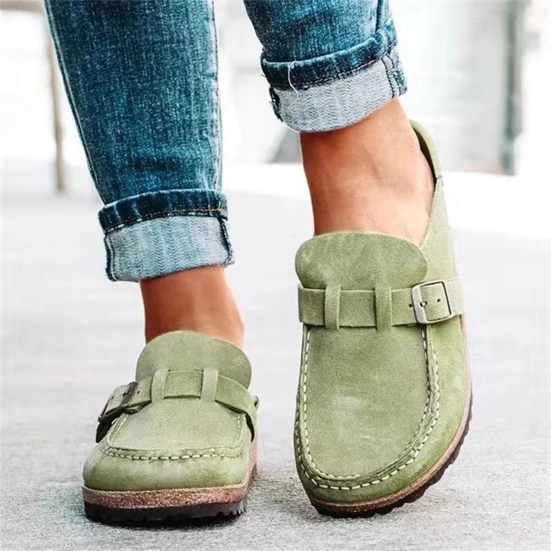Women's Mule Slippers | Buckle Strap