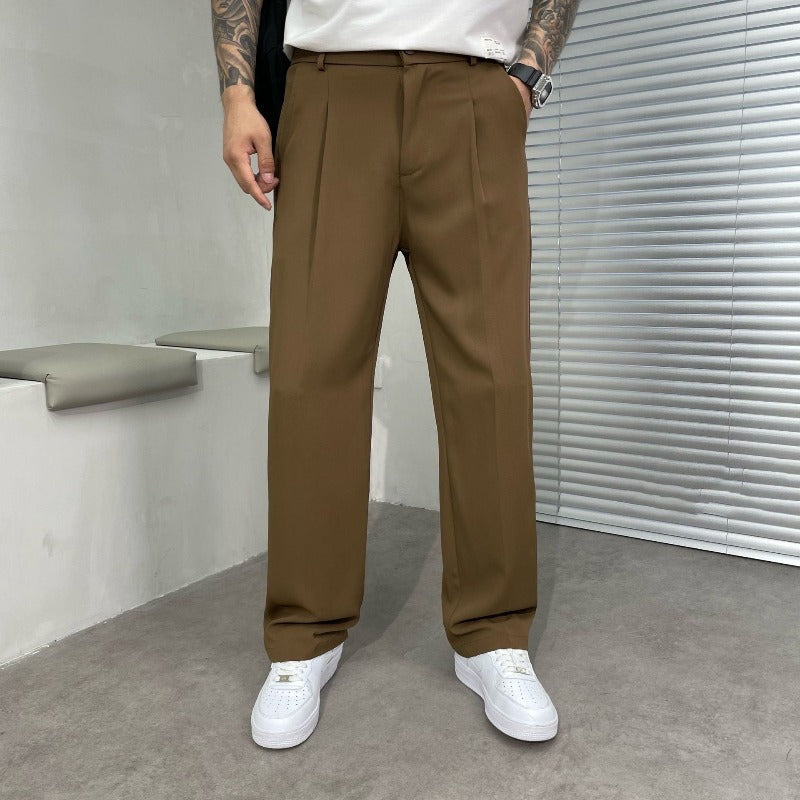 Herren Bundfalten Sommerhose | Lockere Passform
