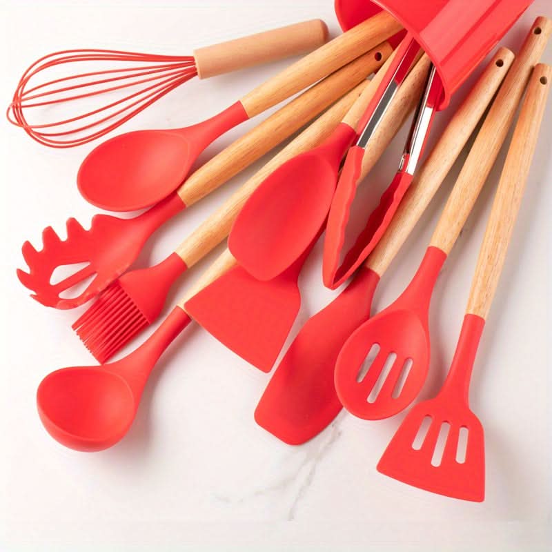 12-teiliges Küchen-Silikon-Set | Hitzebeständig & Spülmaschinenfest