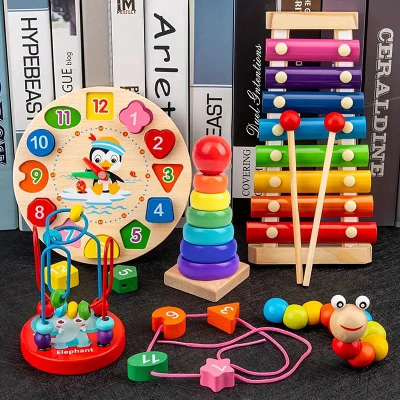 5-in-1 Montessori Lernset – Kreative Entwicklung für Babys ab 6 Monaten