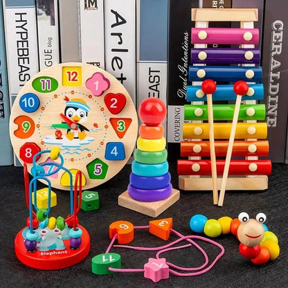 5-in-1 Montessori Lernset – Kreative Entwicklung für Babys ab 6 Monaten