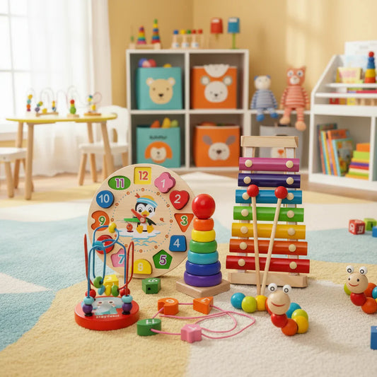 5-in-1 Montessori Lernset – Kreative Entwicklung für Babys ab 6 Monaten