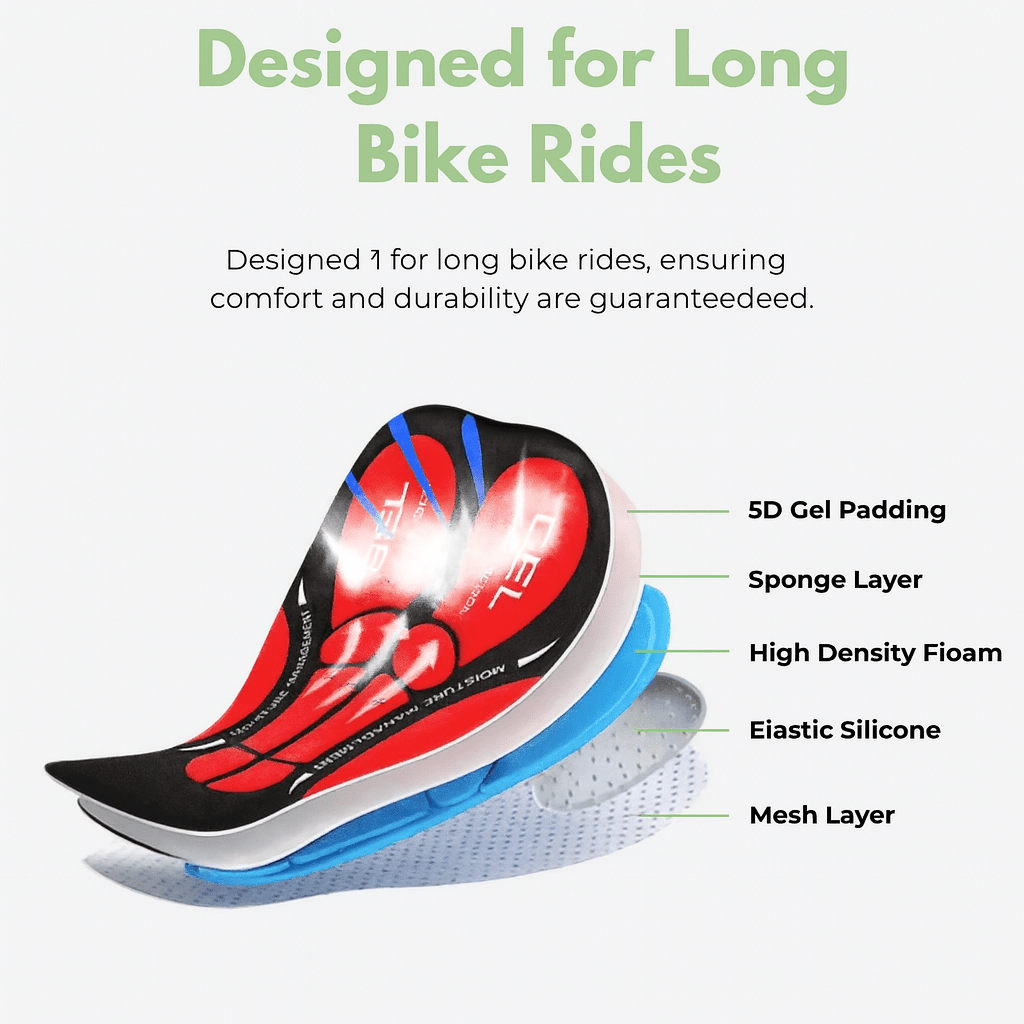 Gel-Padded Fahrradhosen zur Linderung von Sattelbeschwerden