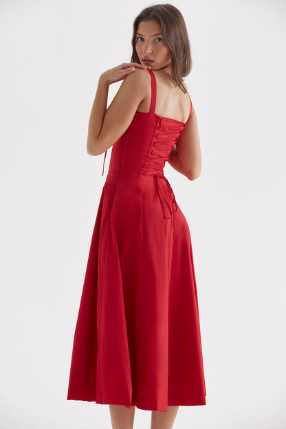 Maßgeschneidertes Bustierkleid mit modernem Frühlingsblumenmuster