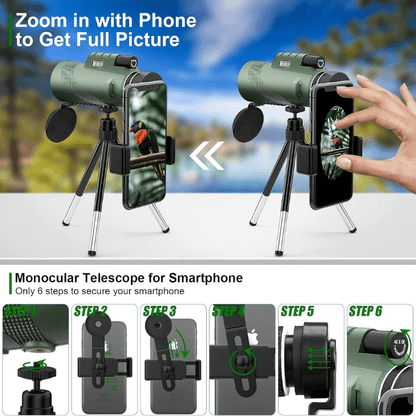 Kompaktes 600x Ultra-Zoom Monokular-Teleskop