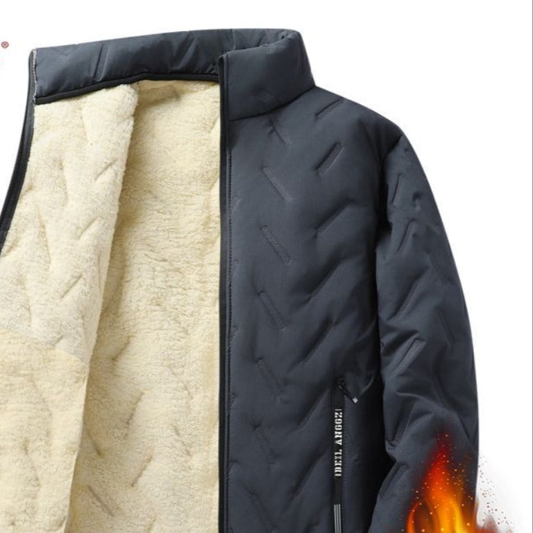 Winterjacke mit Fleecefutter und Reißverschluss für Herren – Olivier