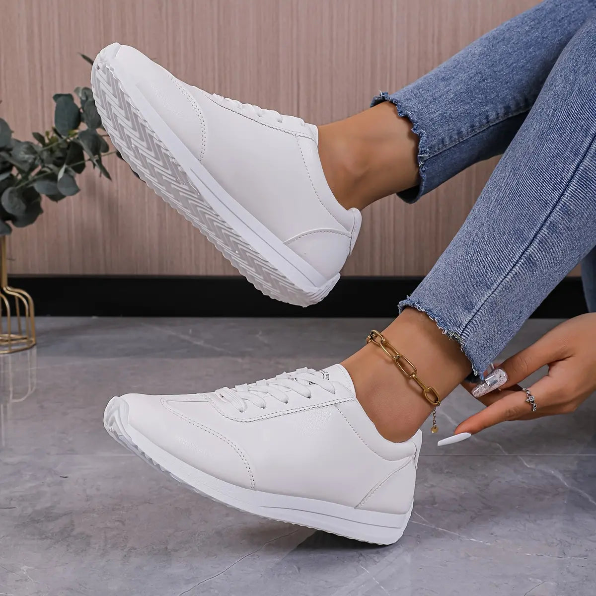 Damen Bequeme Sneaker | Weiß