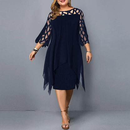 Plus-Size Midi-Kleid für den Herbst