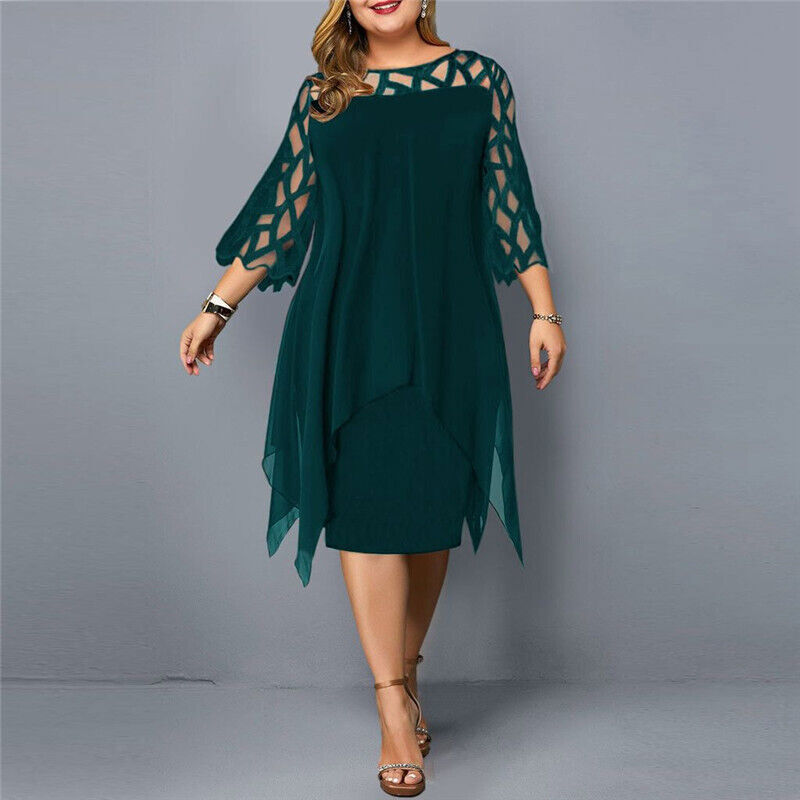 Plus-Size Midi-Kleid für den Herbst