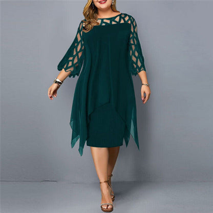 Plus-Size Midi-Kleid für den Herbst
