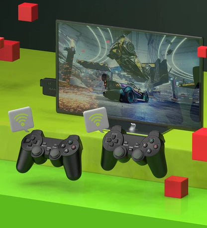Retro-Spielkonsole 64GB mit 2 Controllern - Über 20.000 Spiele