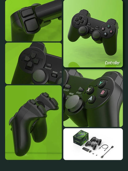 Retro-Spielkonsole 64GB mit 2 Controllern - Über 20.000 Spiele