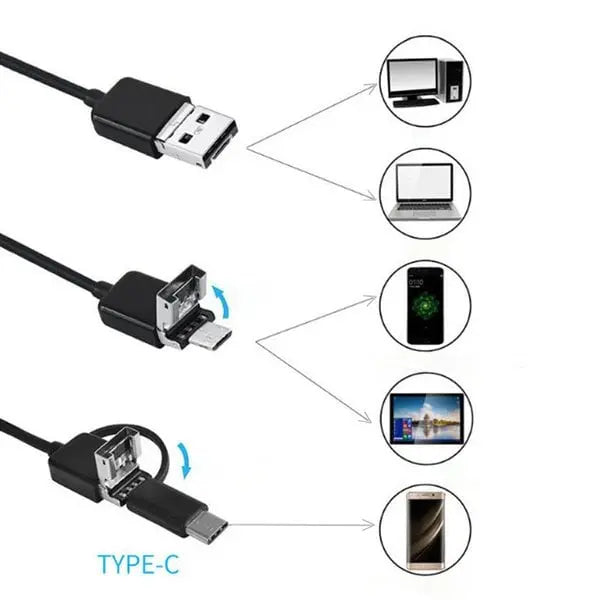 5m Kabel Inspektionskamera mit Endoskop-Funktionalität für mobile Geräte