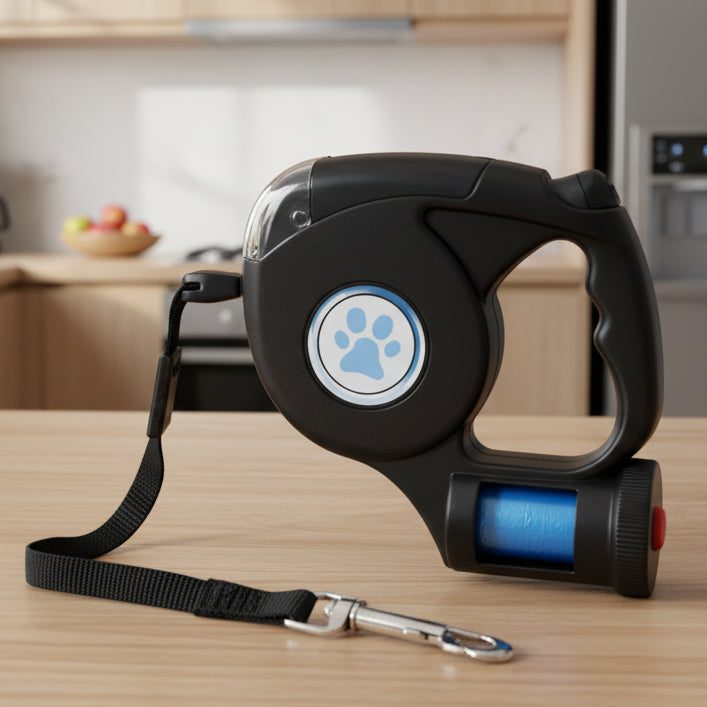 LED-Hundeleine mit integriertem Taschenlampe für sichere Spaziergänge