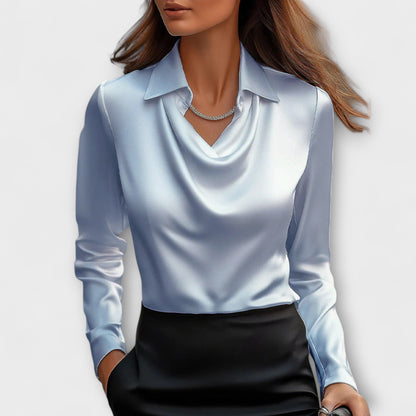Women's Satin Blouse | V-Neck