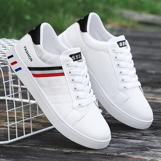 Herren Low-Top Weiße Sneakers | Schnürschuhe