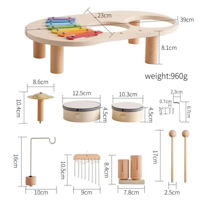 Musikalisches Holzspielzeug-Set für kreative Babys ab 12 Monaten