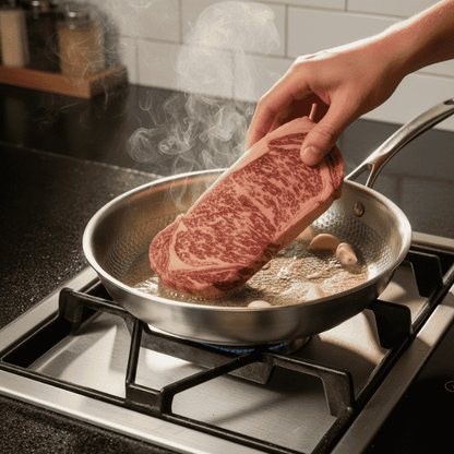 Premium Titan Bratpfanne – Hochwertiges unbeschichtetes Kochgeschirr für alle Herdarten