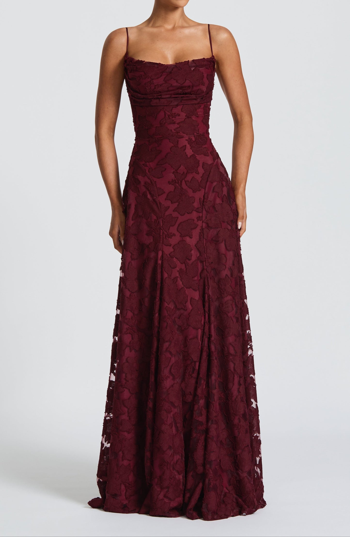 Bella Maxi Kleid - Kirschlack