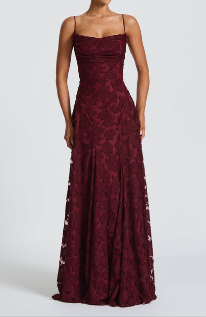 Bella Maxi Kleid - Kirschlack