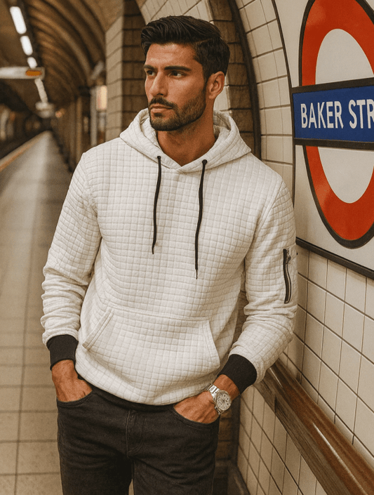 Men's Side Zipper Hoodie | Slimming