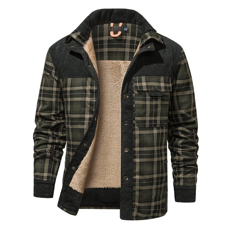Men's Warm Plaid Jacket | Business