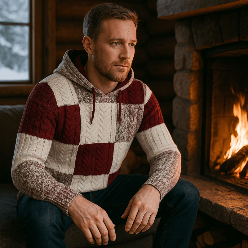 Men's Plaid Hoodie | Knit