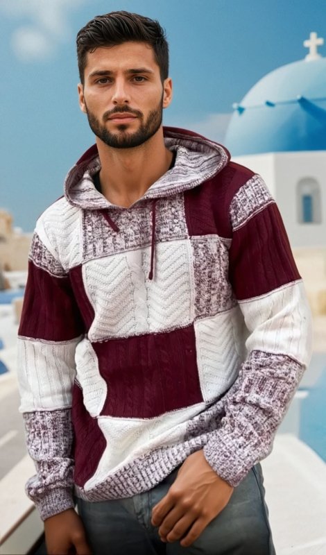 Men's Plaid Hoodie | Knit