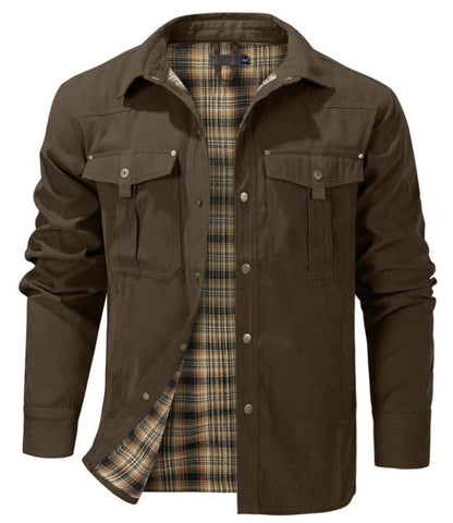 Men's Large Lapel Jacket | Plaid