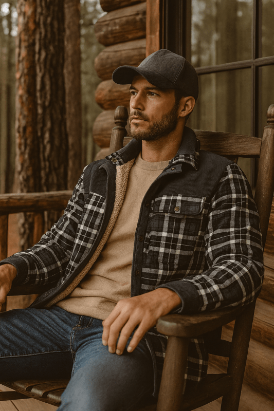 Men's Warm Plaid Jacket | Business