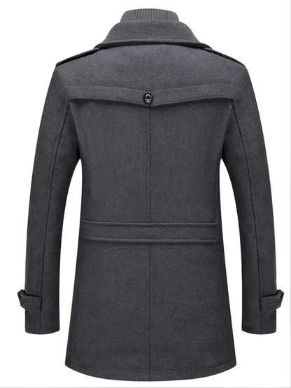 Men's Double Collar Jacket | Woolen Cloth