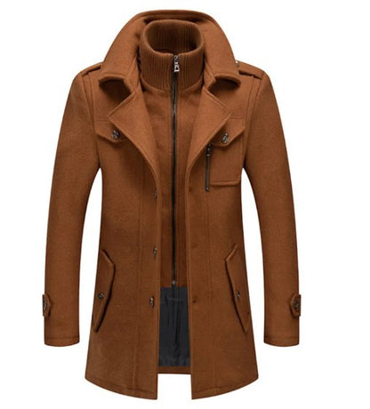 Men's Double Collar Jacket | Woolen Cloth