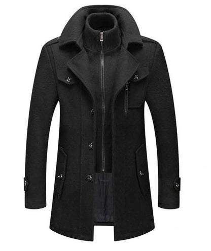 Men's Double Collar Jacket | Woolen Cloth
