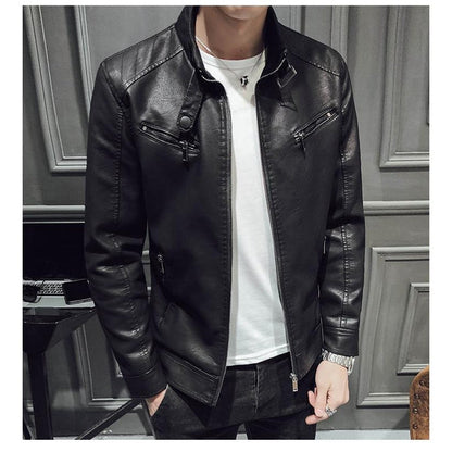 Men's Locomotive Leather Jacket | Winter